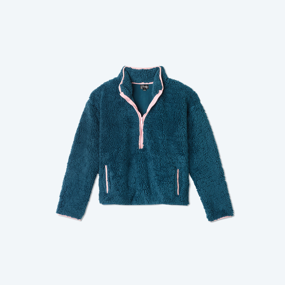 The Cozy High Pile Eco Fleece Half-Zip - Venetian & Pink Sky