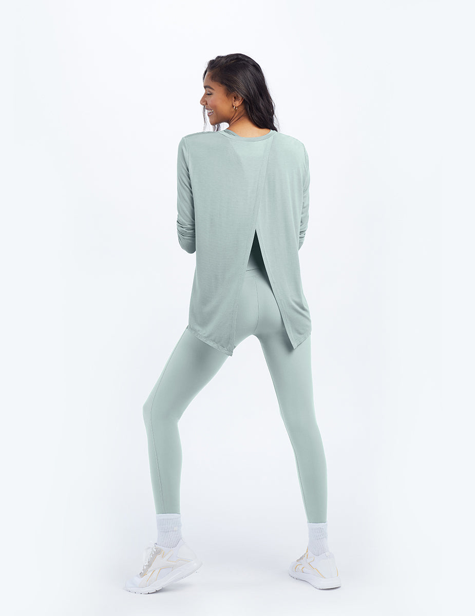 The Convertible Split Back Long Sleeve - Sage