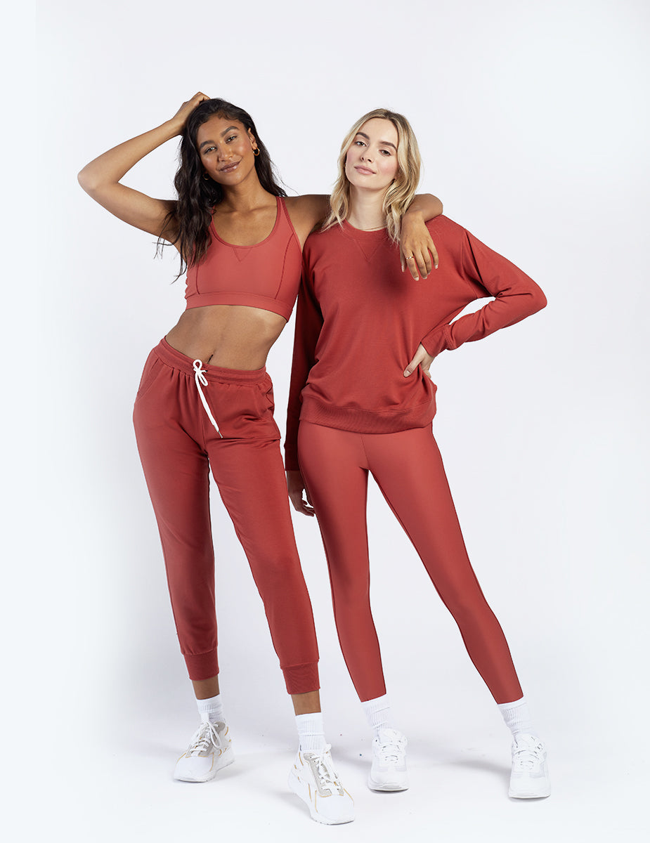 The Softest French Terry Jogger - Terracotta
