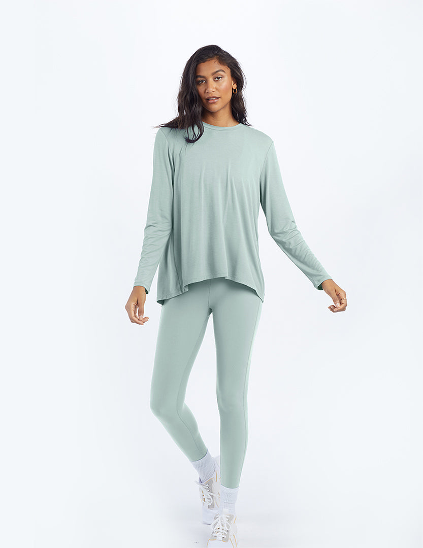 The Convertible Split Back Long Sleeve - Sage