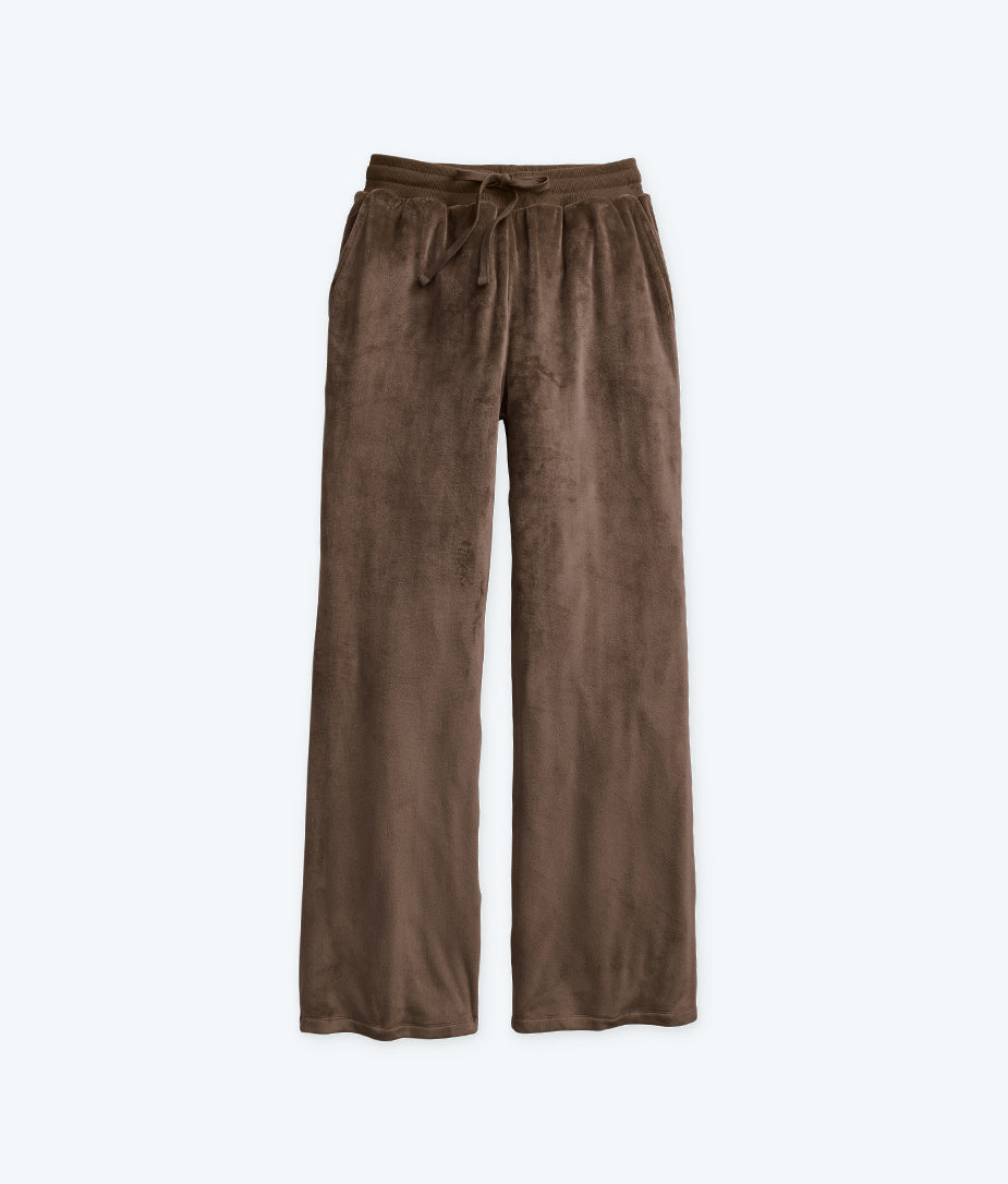 The Plush Velour Lounge Pant - Chocolate