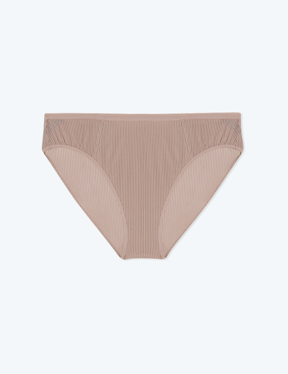 The Feel Free High Rise Brief Underwear - Latte