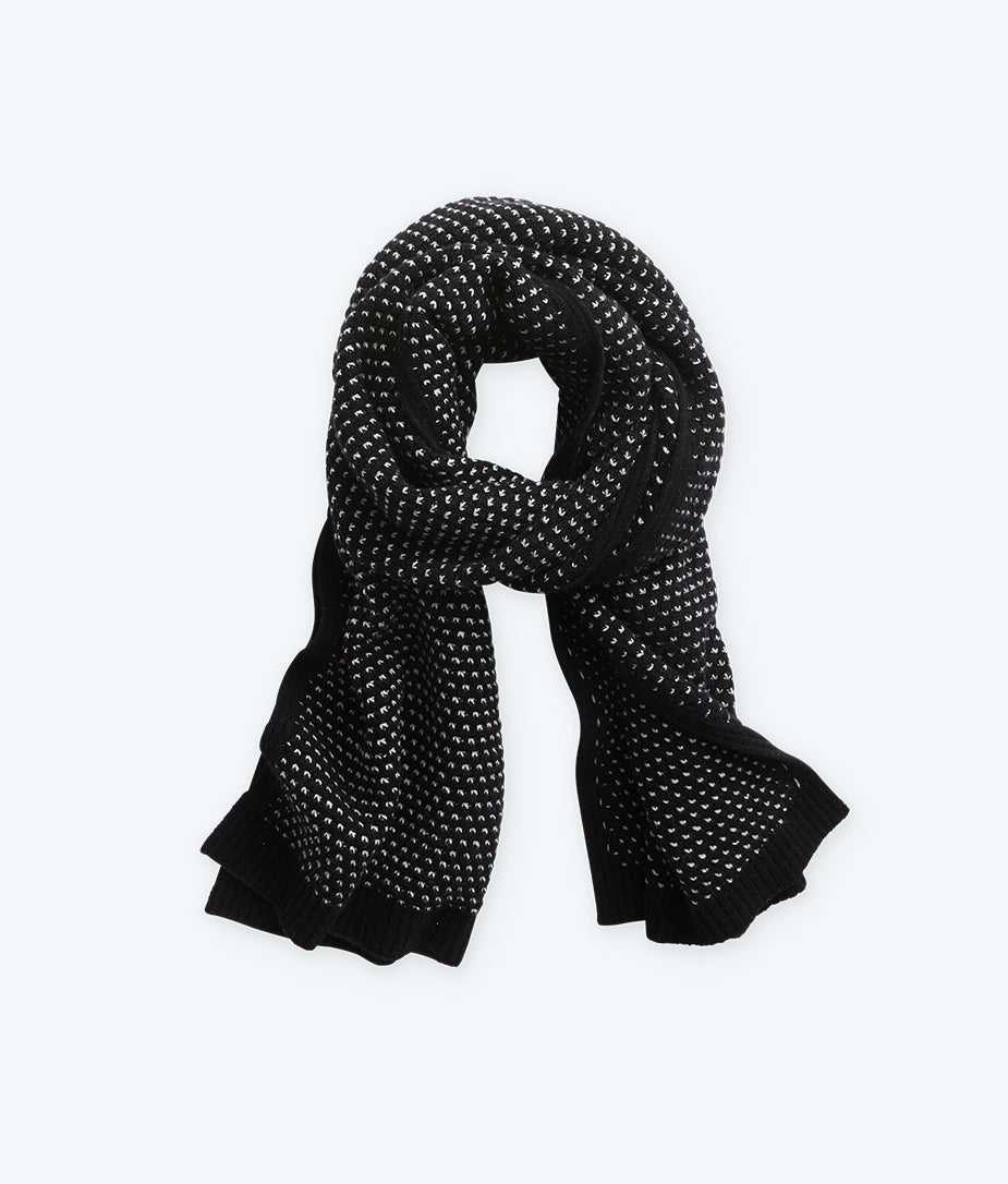 The Luxe Cashmere Blend Mix Stitch Scarf - Sea Urchin & White Sand