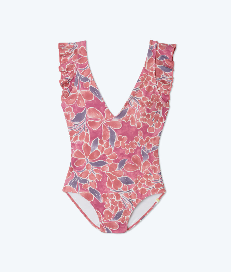 The Long Torso Ruffle Backflip - Passion Floral