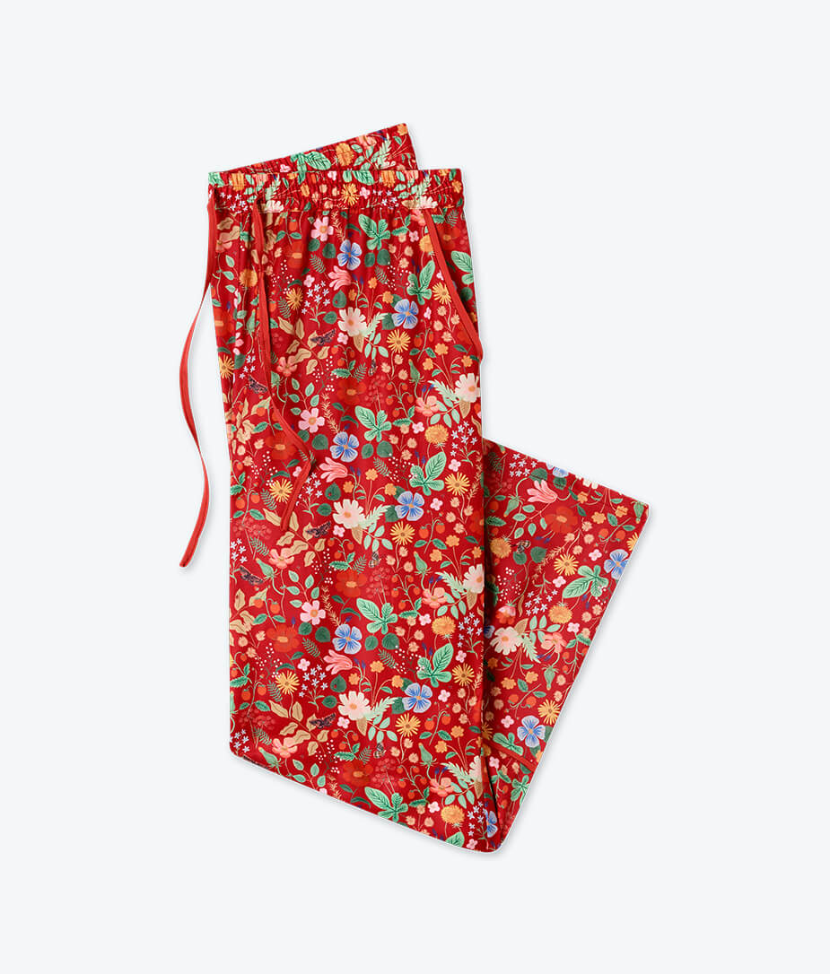 The Cloud 9 Silky PJ Set - Strawberry Fields