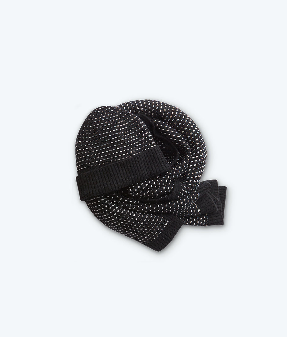 The Luxe Cashmere Blend Mix Stitch Scarf - Sea Urchin & White Sand