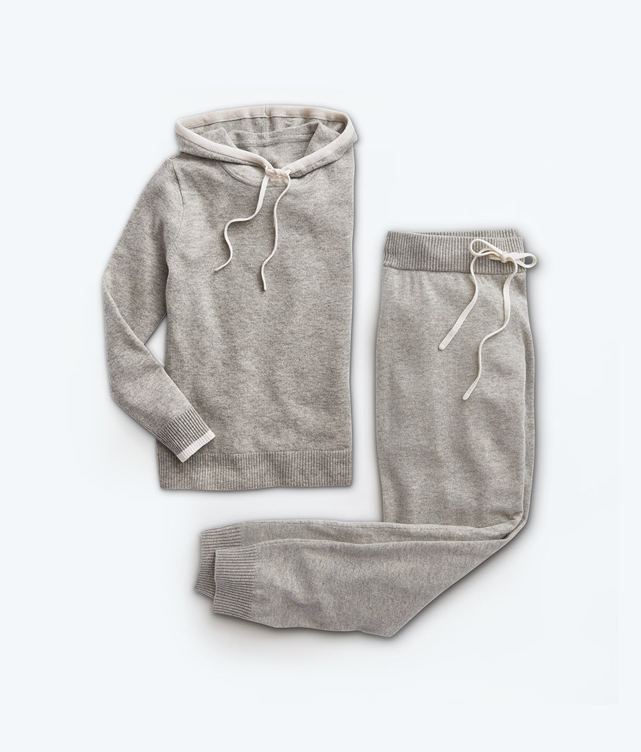 The Coziest Cashmere Blend Jogger - Wolf & White Sand