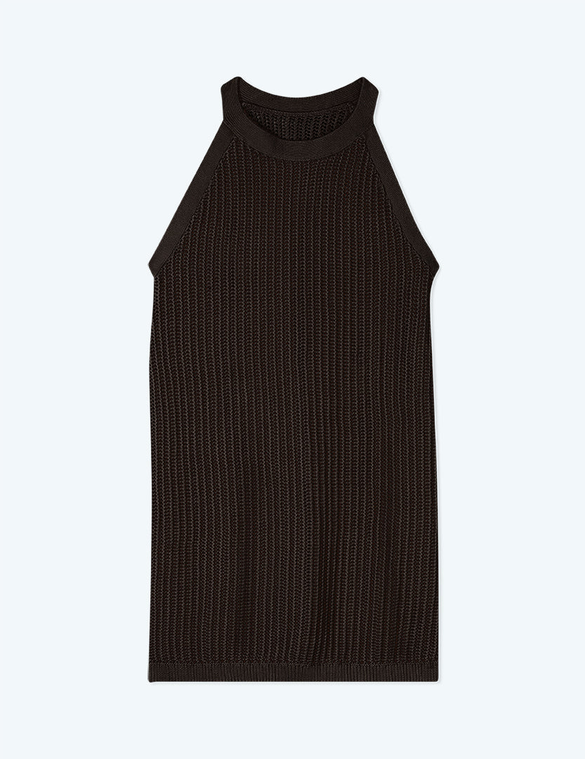 The Crochet High-Neck Dress - Sea Urchin
