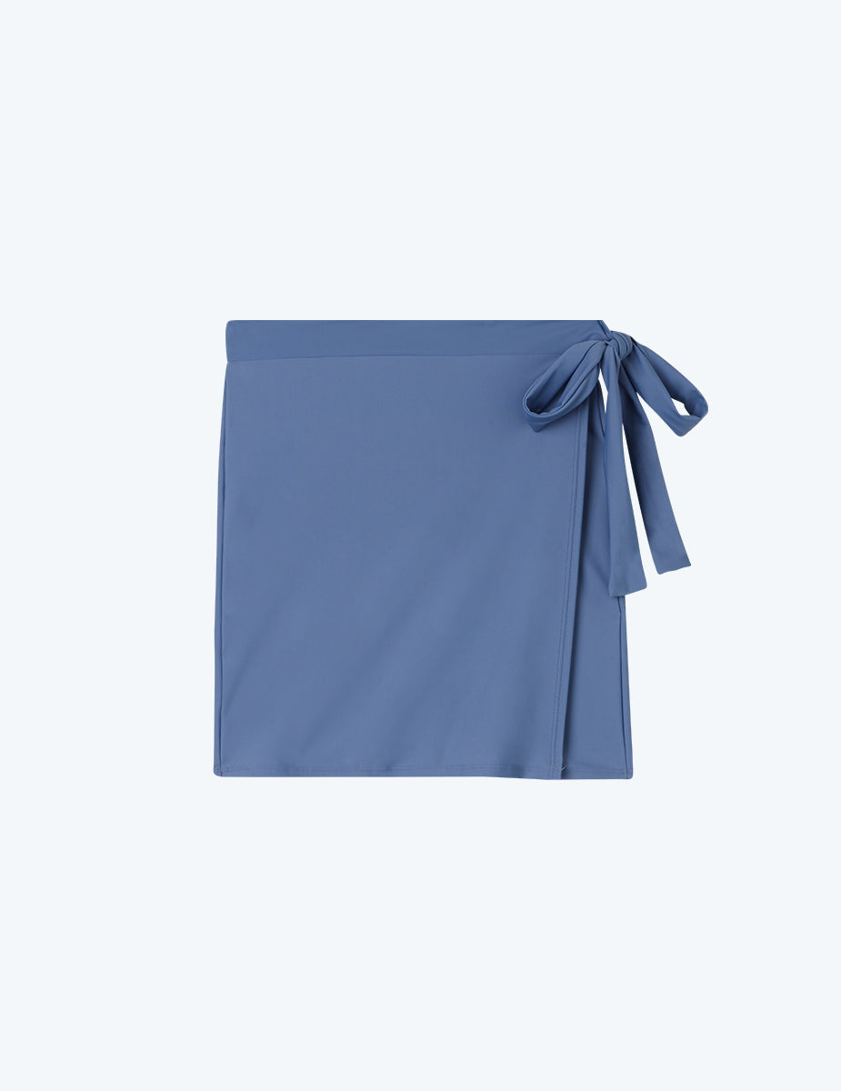The Wrap Swim Skirt - Blue Mountain
