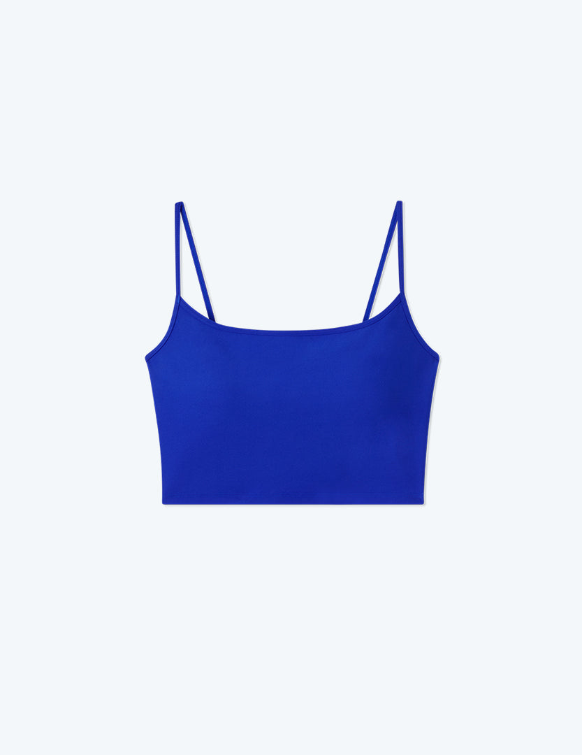 The Midi Sports Bra Tank Top - Electric