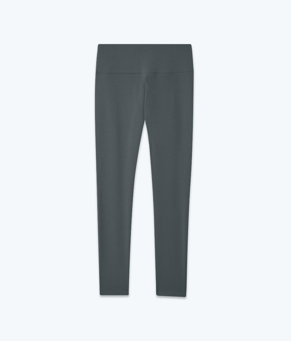 The Brushed High Rise Full Length Leggings - Smoke