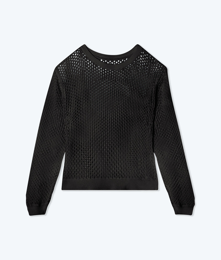 The Fishnet Crewneck Cover-Up - Sea Urchin