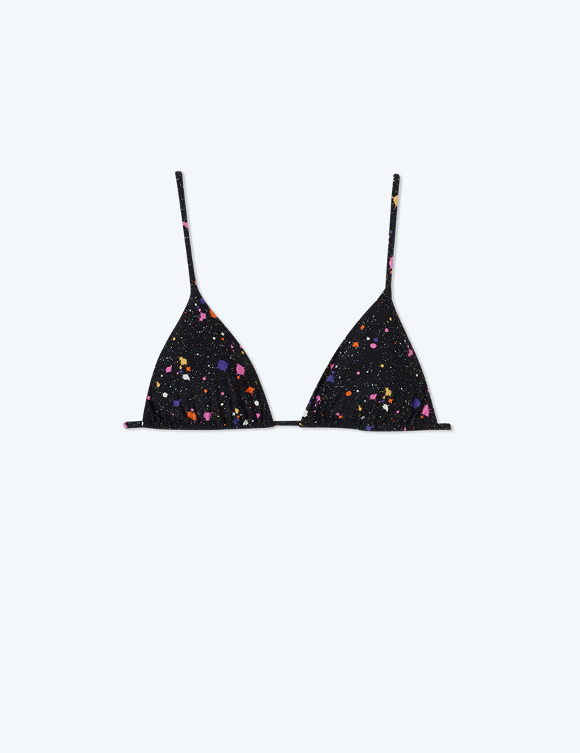 The String Bikini Top - Paint Splatter in Sea Urchin