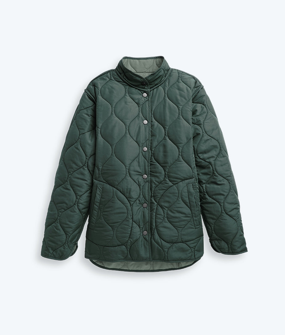 The Reversible Eco Quilted Jacket - Olive & Eden