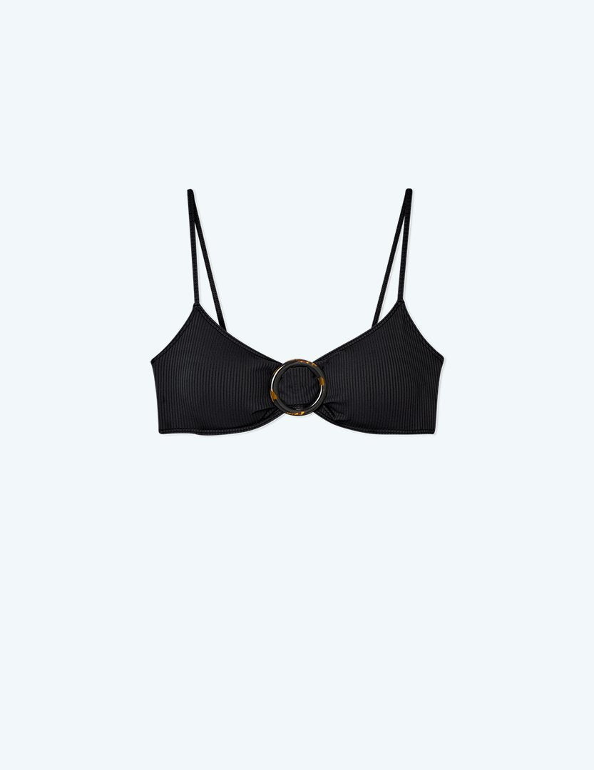 The Ribbed Wanderlust Bikini Top - Main