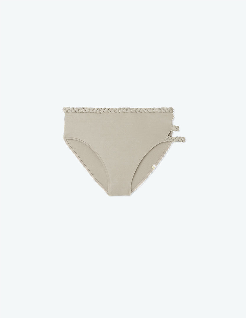 The Braided High Leg High Rise Bottom - Limestone