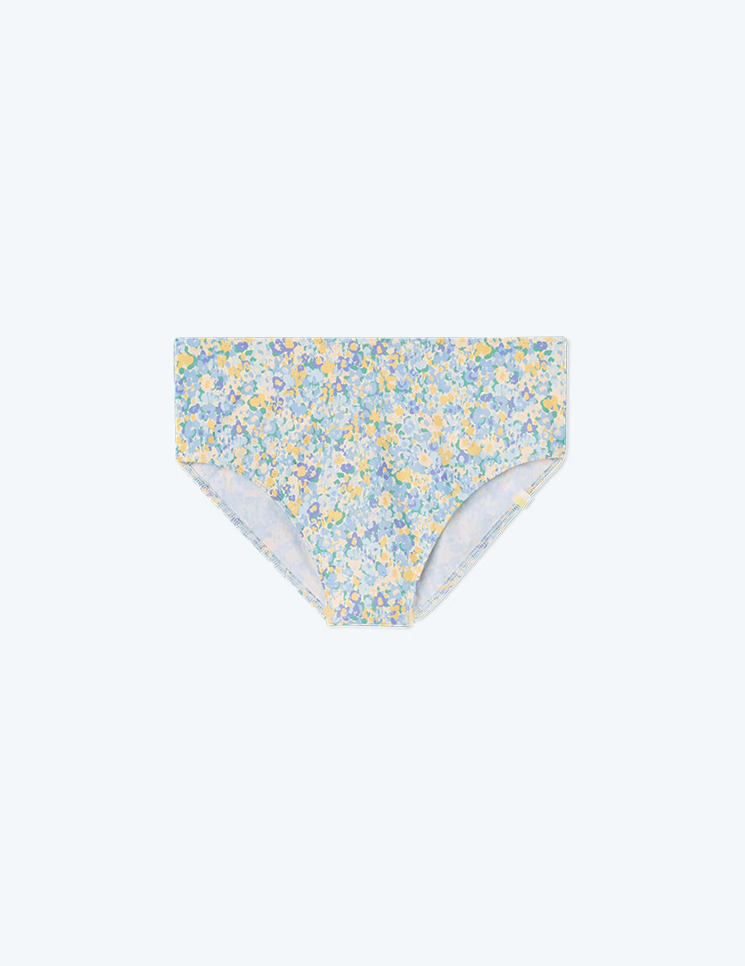 The High Leg High Rise Bottom - Painted Floral in Sunshine & Powder Blue