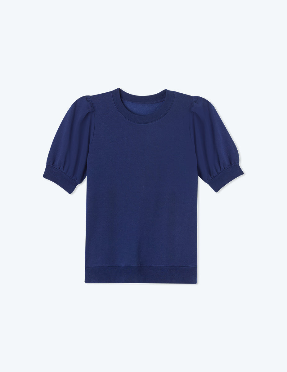 The Softest French Terry Puff Short Sleeve - Baltic