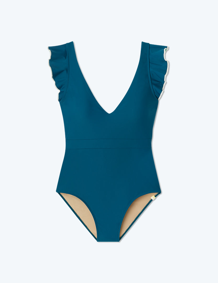 The Long Torso Ruffle Backflip - Seaweed & Seaglass