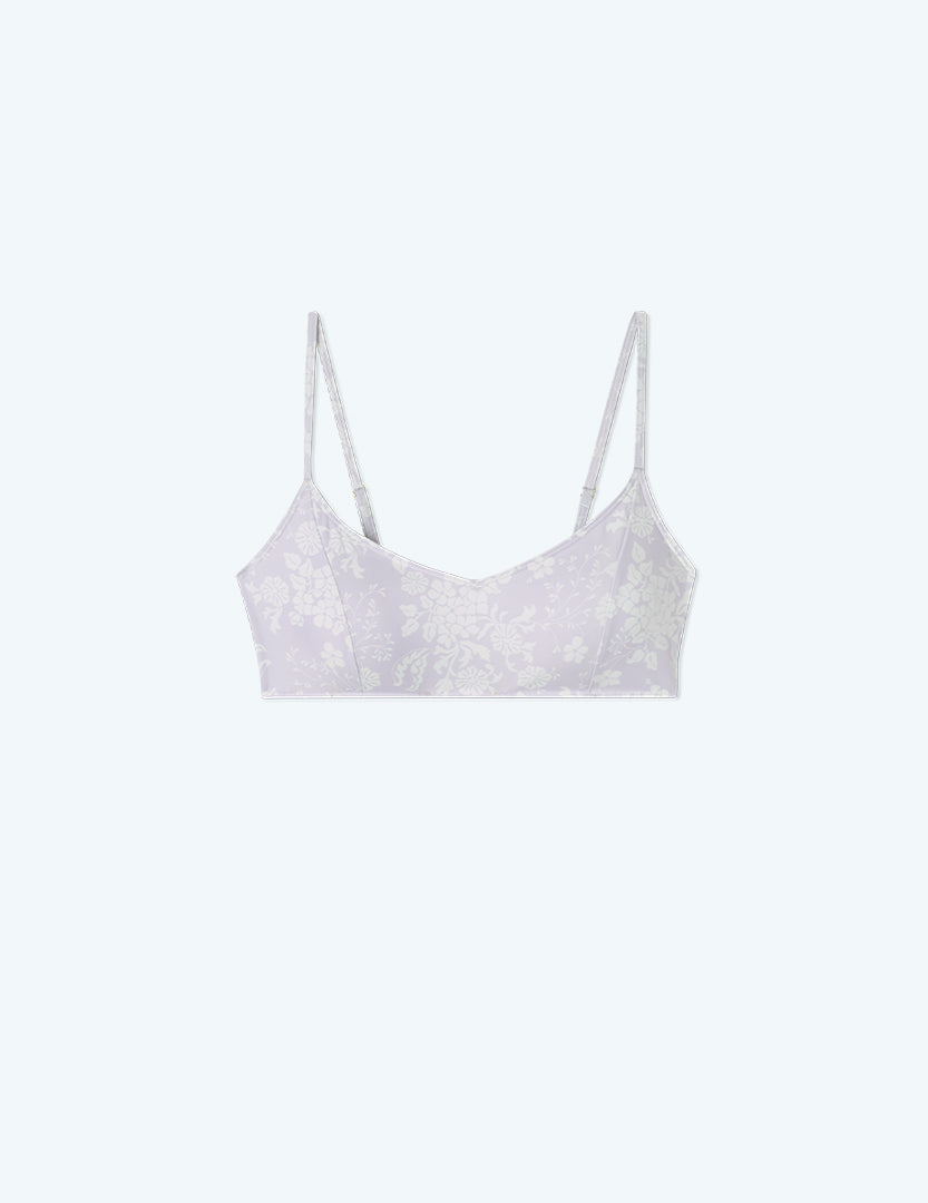 The Wanderlust Bikini Top - Vintage Floral in Lavender