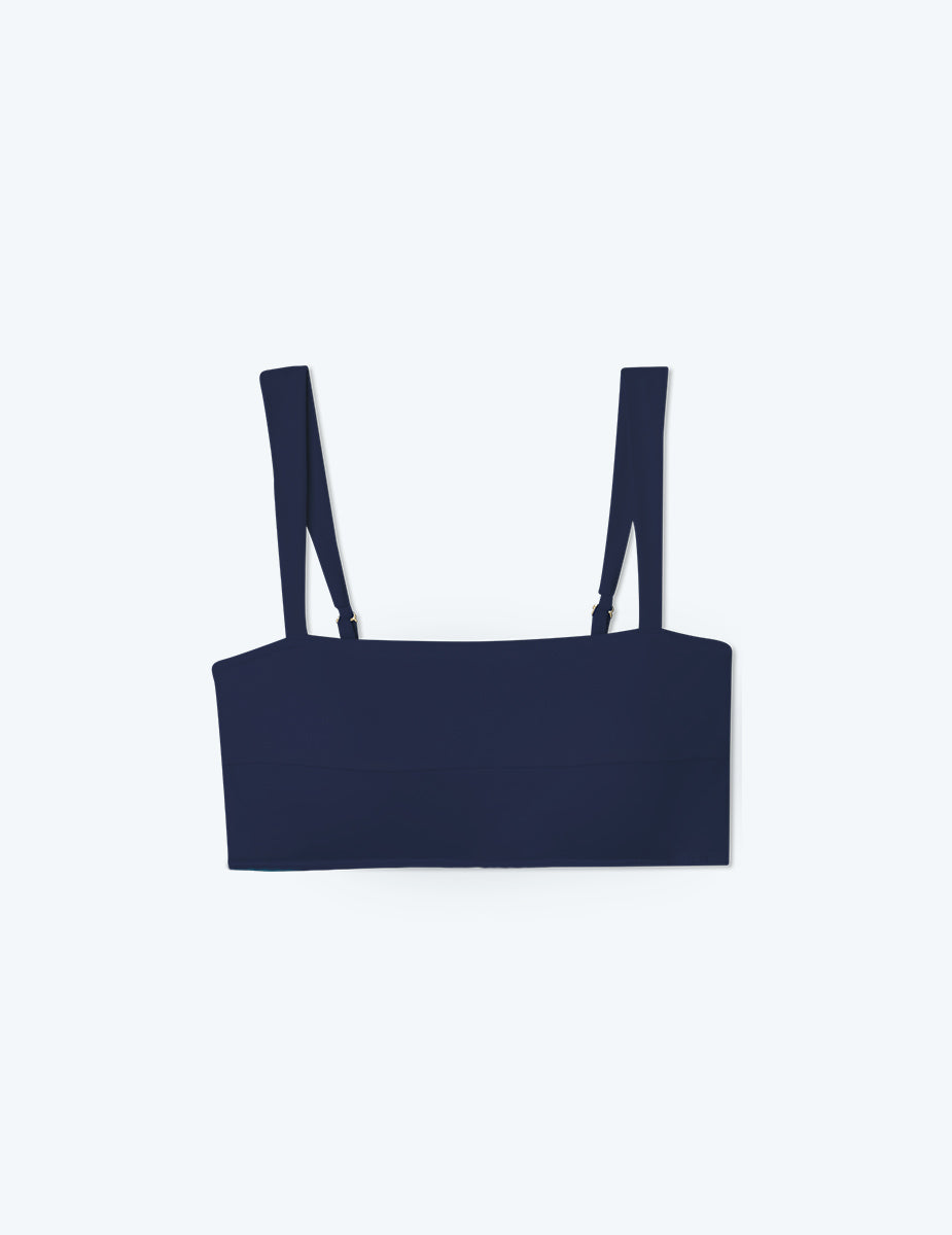 The Wide Strap Oasis Bikini Top - Deep Sea