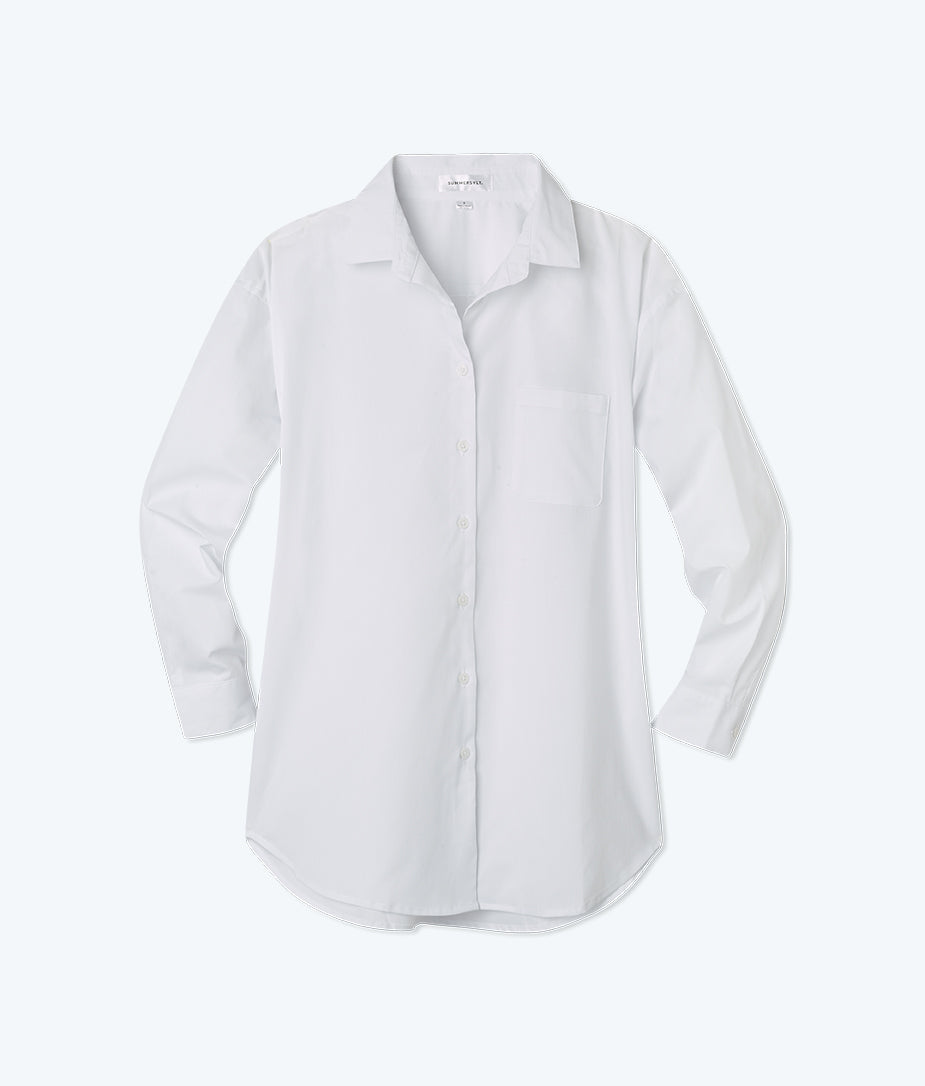 The Perfect Boyfriend Shirt - White Sand
