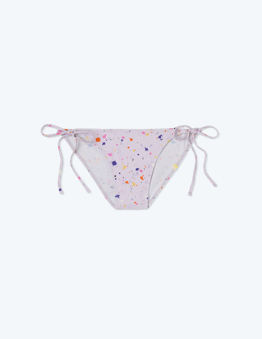 The String Bikini Bottom - Paint Splatter in Lilac