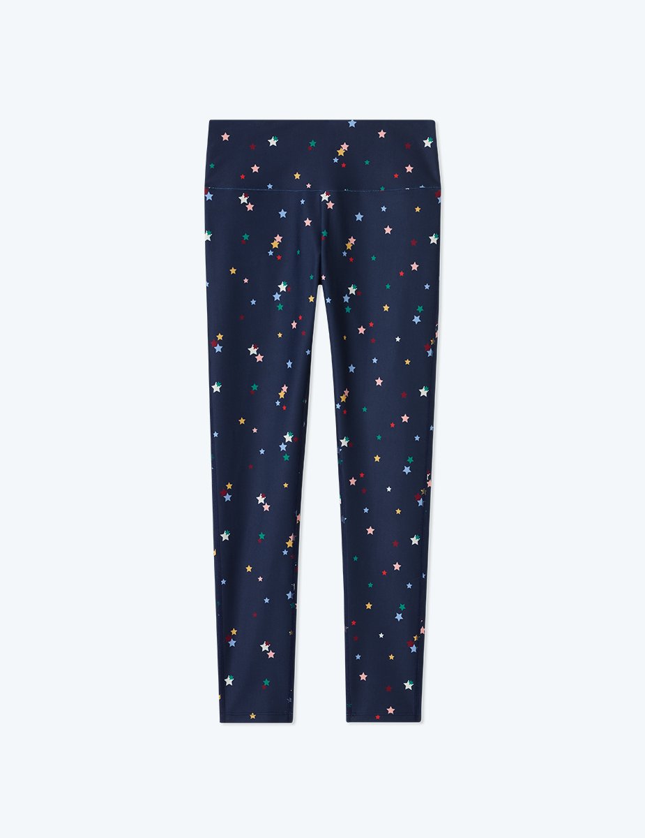The Do-It-All High Rise 7/ 8 Leggings - Small Scatter Stars in Deep Sea