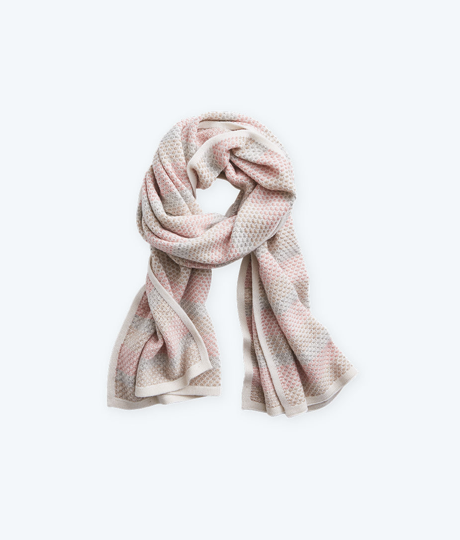 The Coziest Cashmere Blend Soft Stripe Scarf - Pastel Soft Stripe