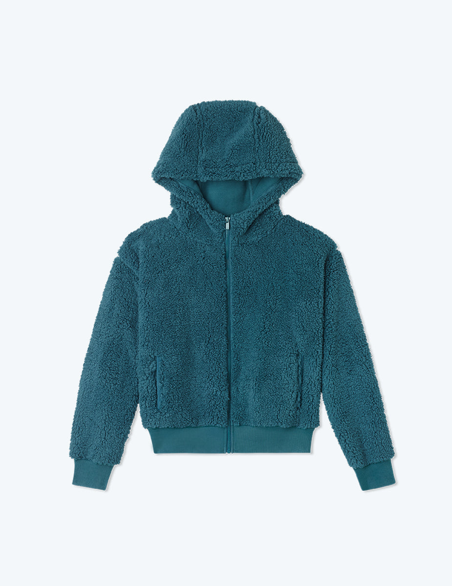 The High Pile Eco Fleece Cropped Hoodie - Venetian