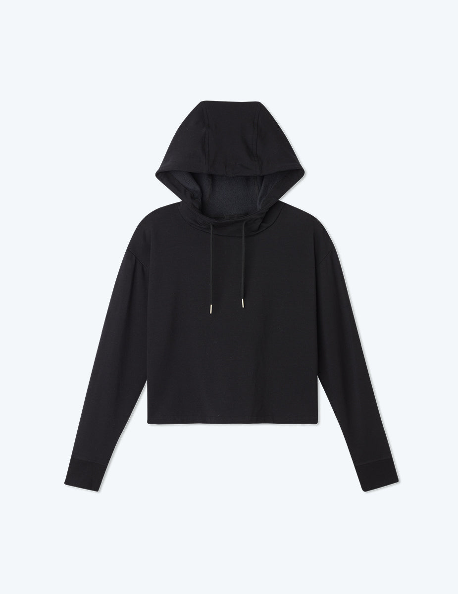 The Softest French Terry Cropped Hoodie - Sea Urchin