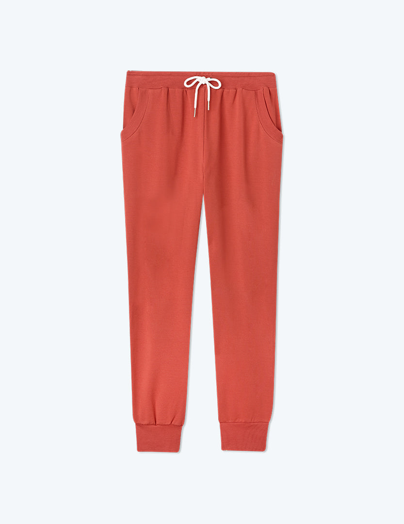 The Softest French Terry Jogger - Terracotta