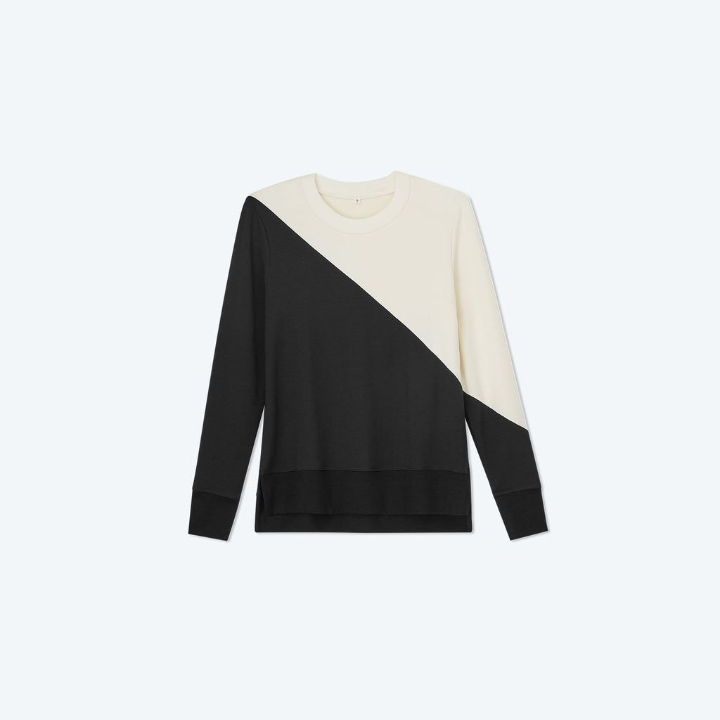 The Softest French Terry Pullover - Sea Urchin & White Sand
