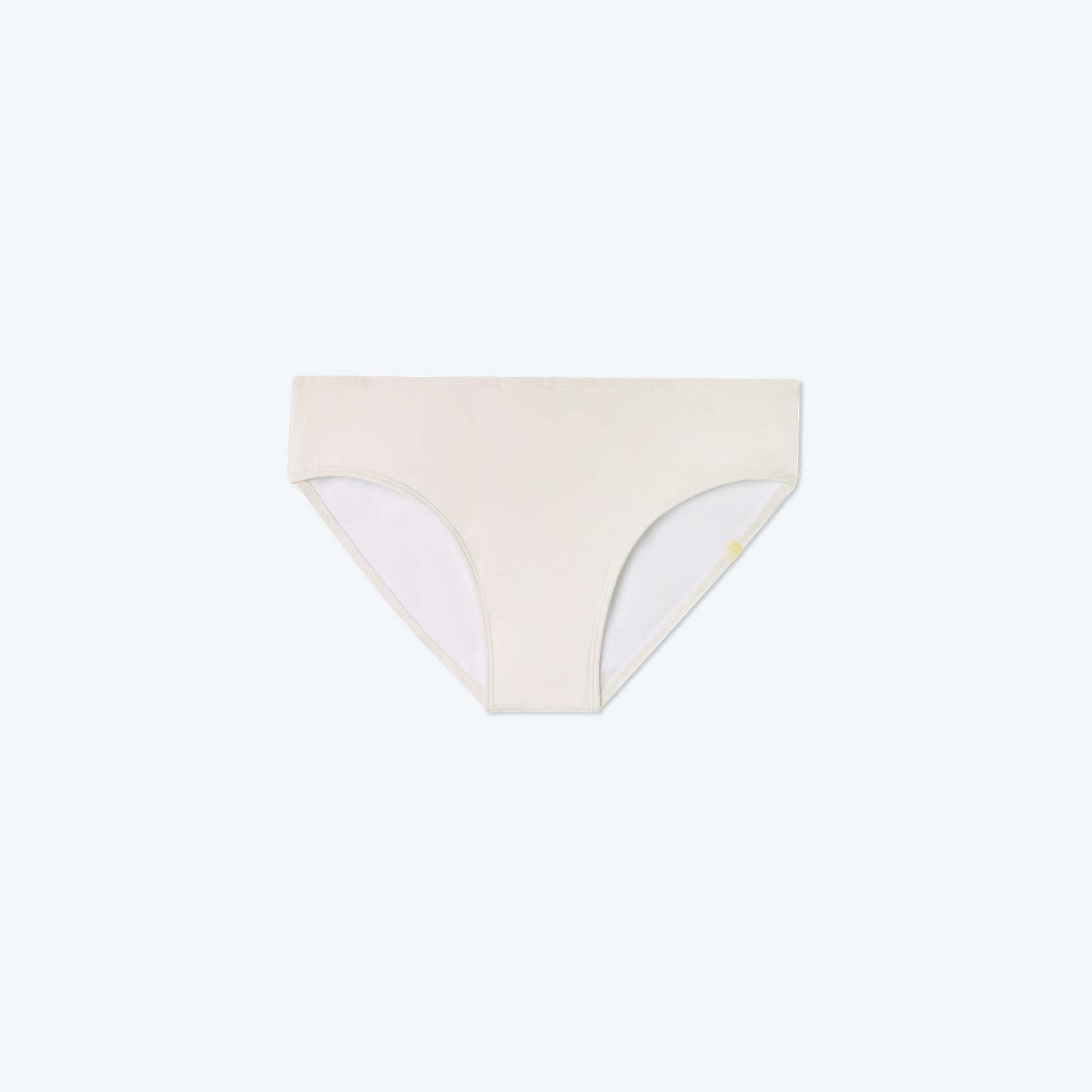 The High Leg Mid Rise Bikini Bottom - White Sand