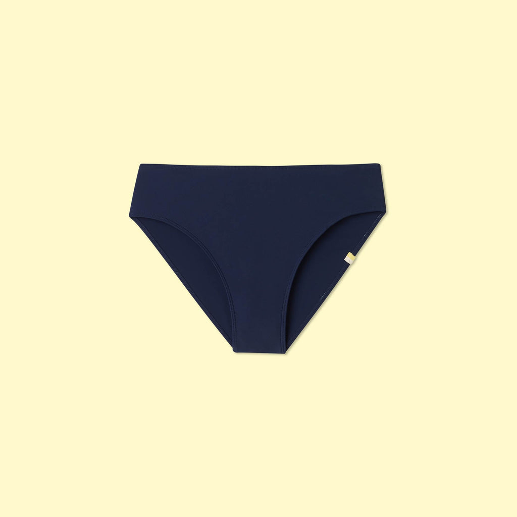 The High Leg Mid Rise Bikini Bottom Deep Sea 