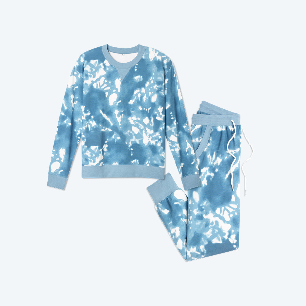 The Softest French Terry Jogger - Blue Horizon Tie Dye