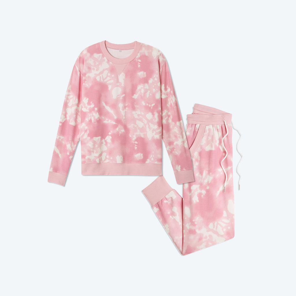 The Softest French Terry Jogger - Pink Sky Tie Dye