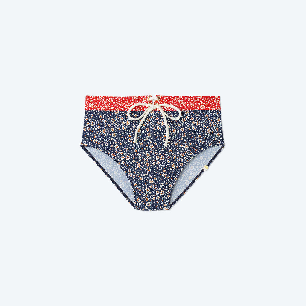 The Lace-Up High Leg High Rise Bikini Bottom - Main