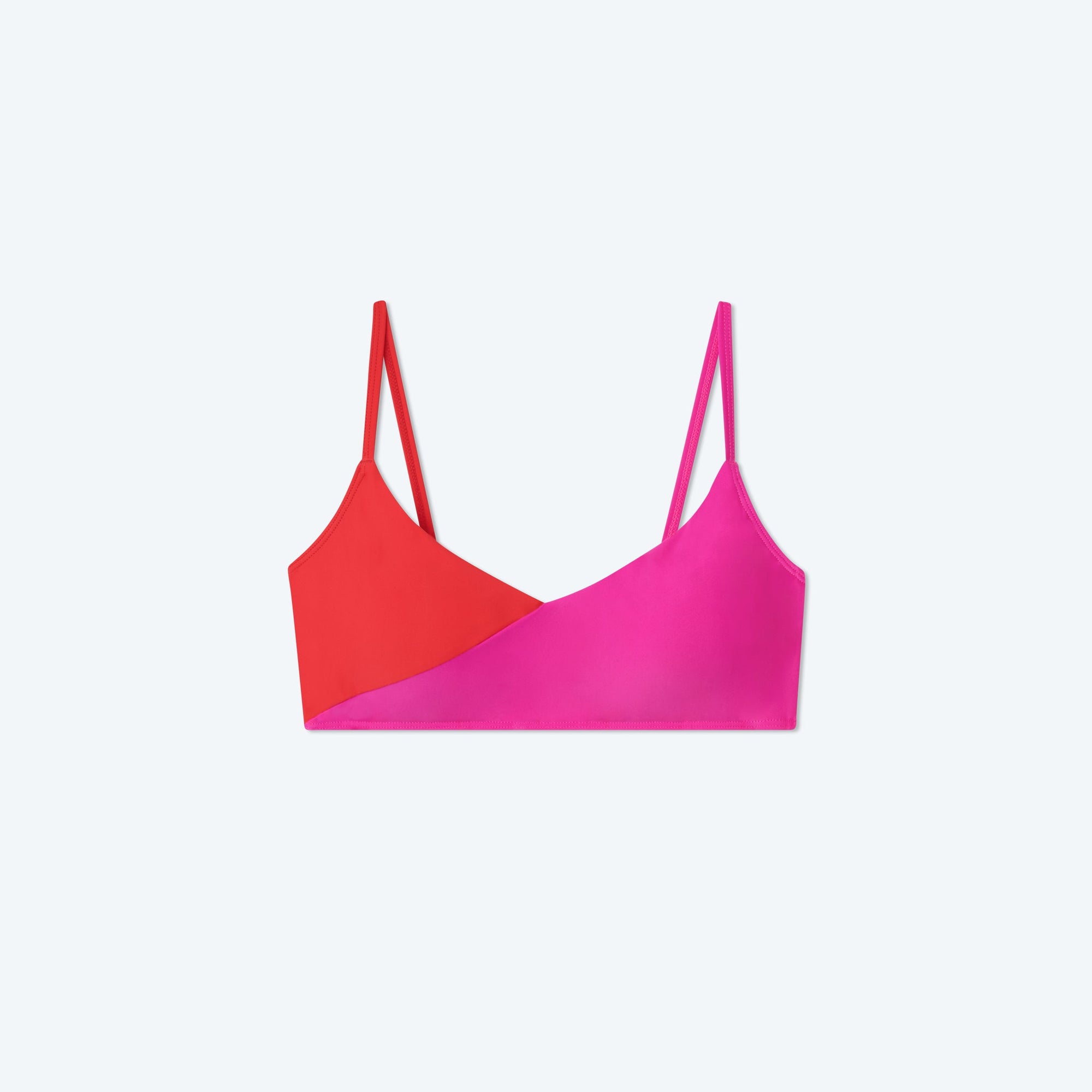 The Marina Bikini Top - Hibiscus & Grapefruit