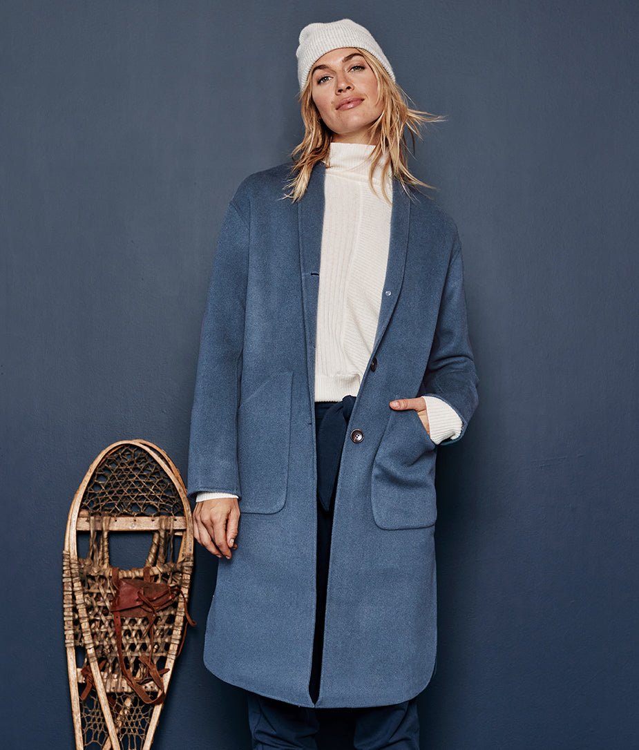 The Warmest Eco Wool Cocoon Coat - Slate