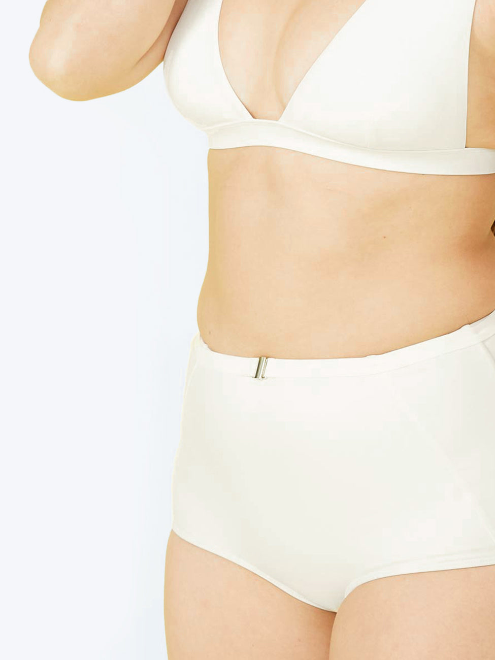 The Belted Classic High Rise - White Sand