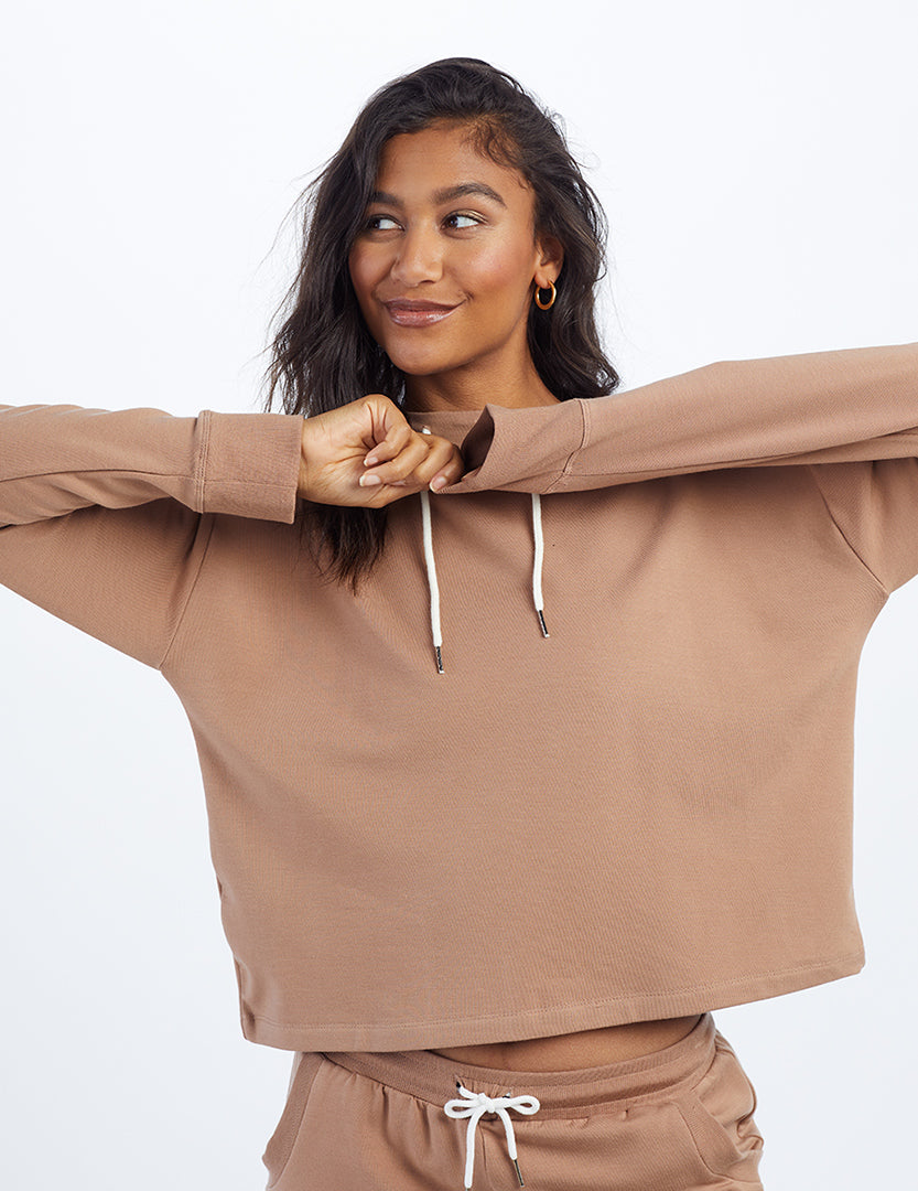 The Softest French Terry Cropped Hoodie - Main