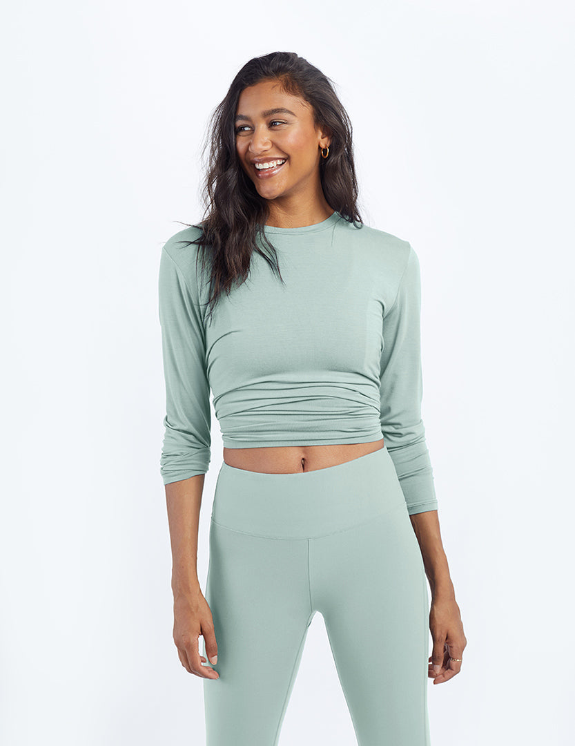 The Convertible Split Back Long Sleeve - Sage