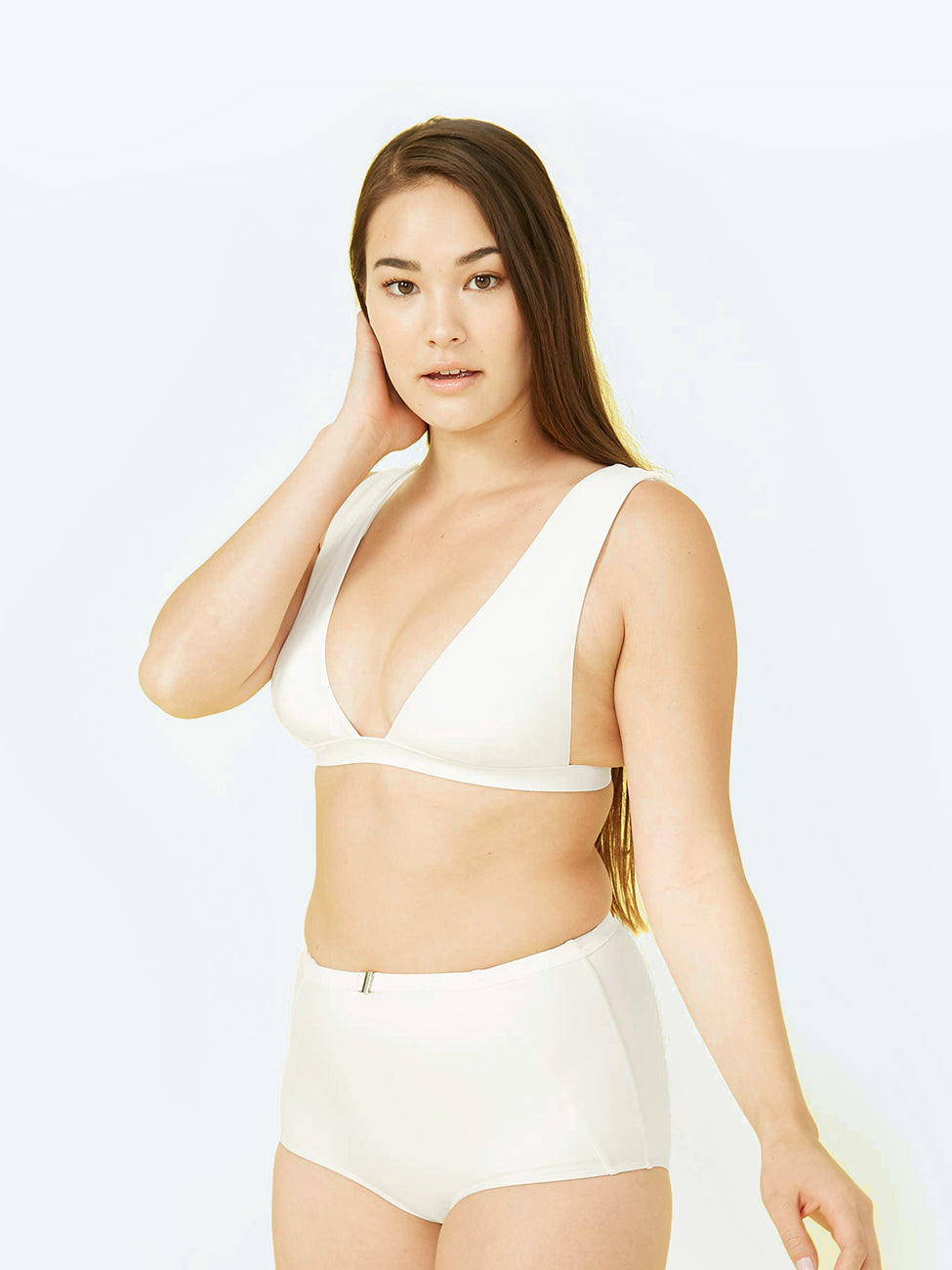 The Belted Classic High Rise - White Sand