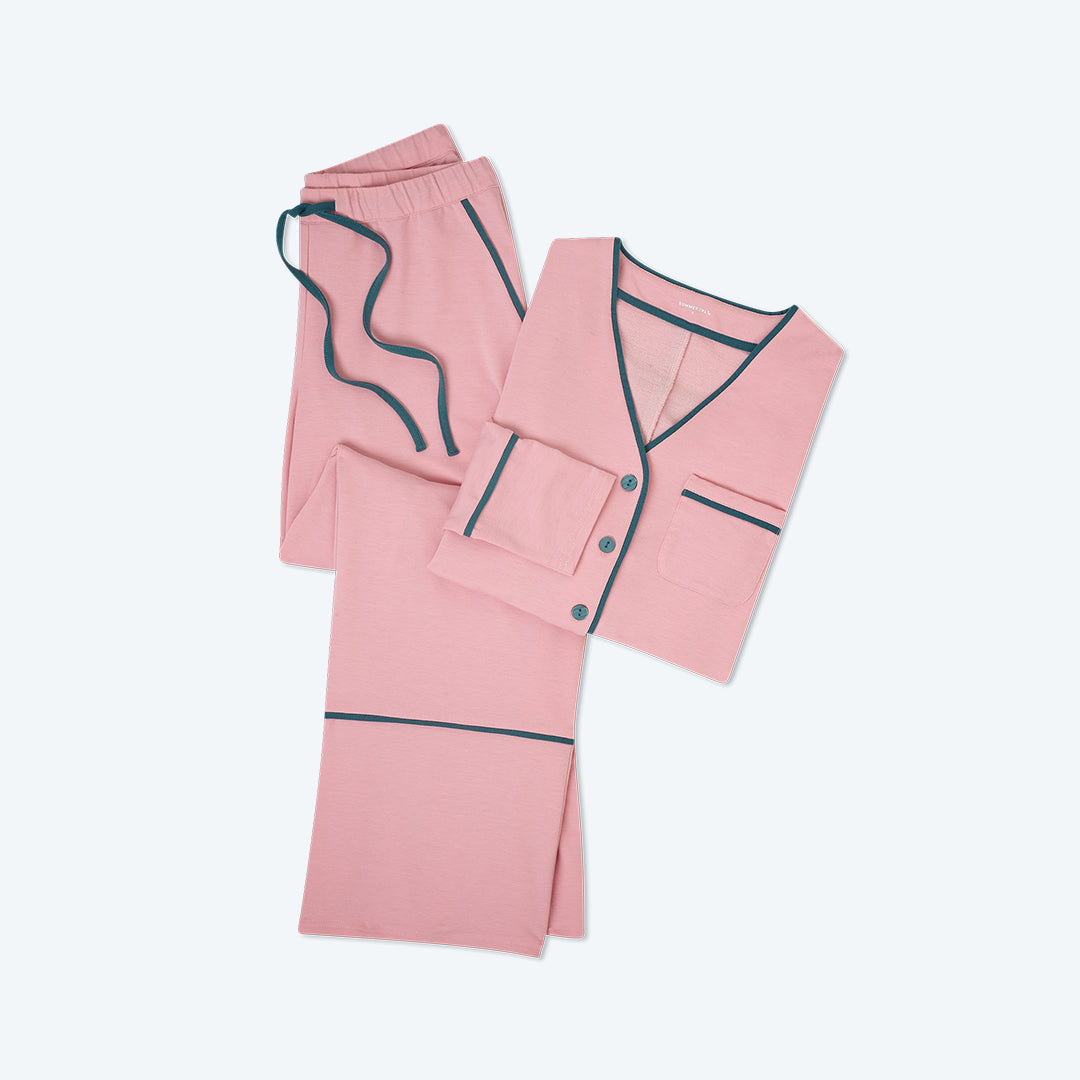 The Cloud 9 Pajama Set - Pink Sky & Venetian