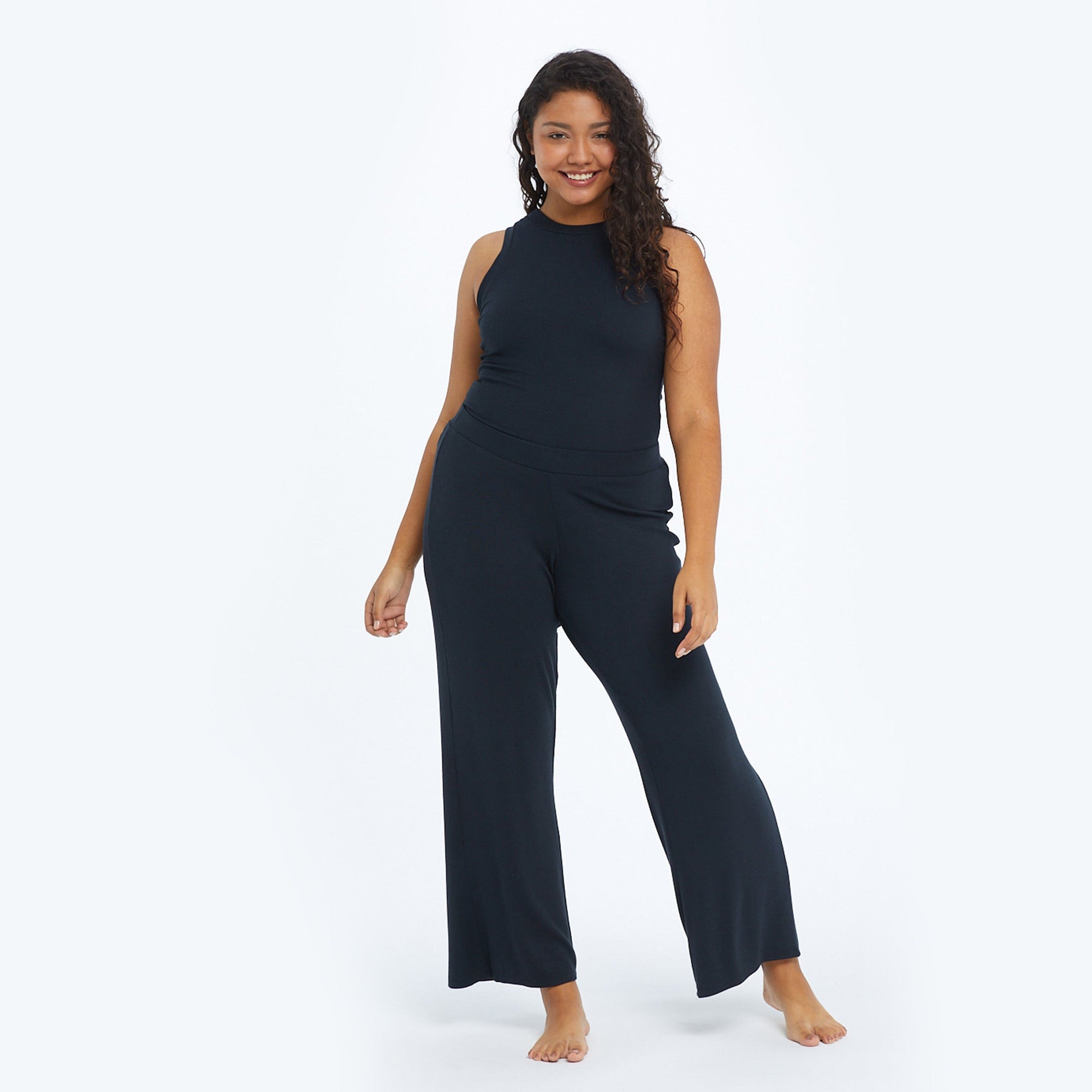 The Softest Ribbed Wide Leg Lounge Pant - Main