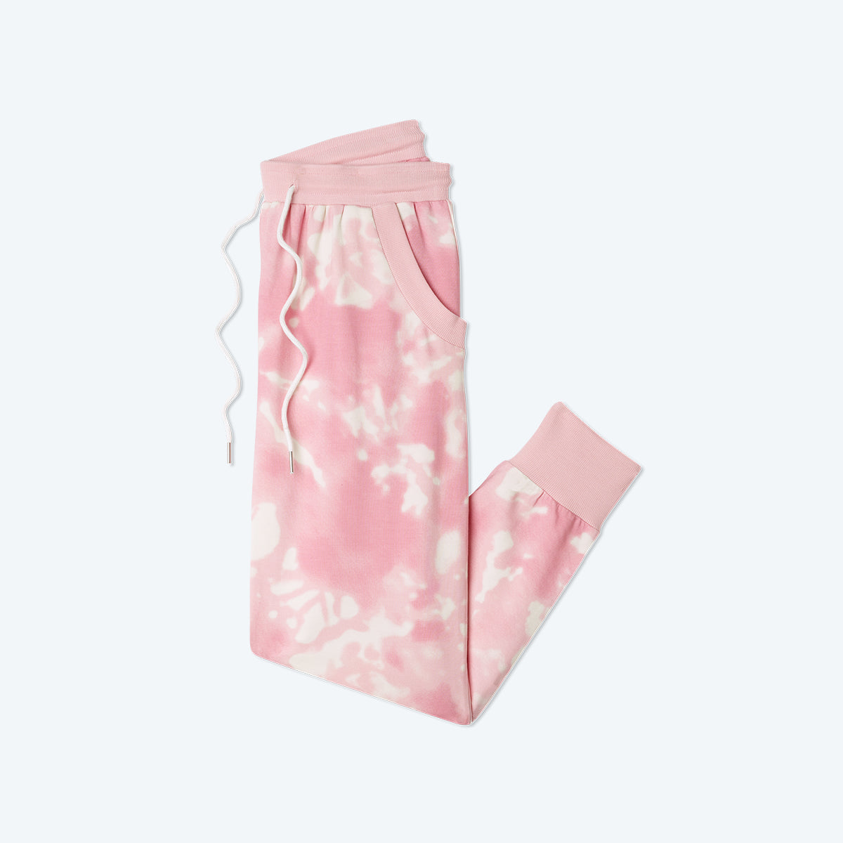 The Softest French Terry Jogger - Pink Sky Tie Dye
