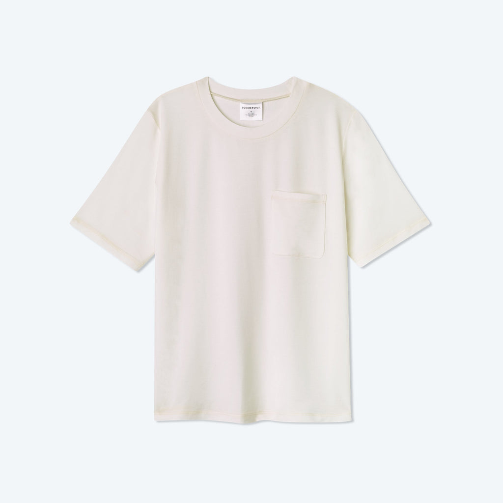 The Softest Tencel Short Sleeve Pocket T-Shirt - White Sand
