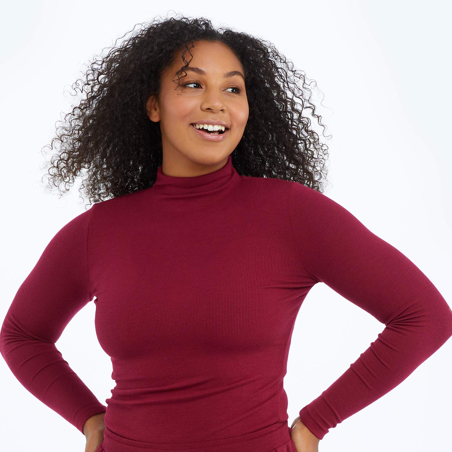 The Softest Ribbed Long Sleeve Mock Neck - Main