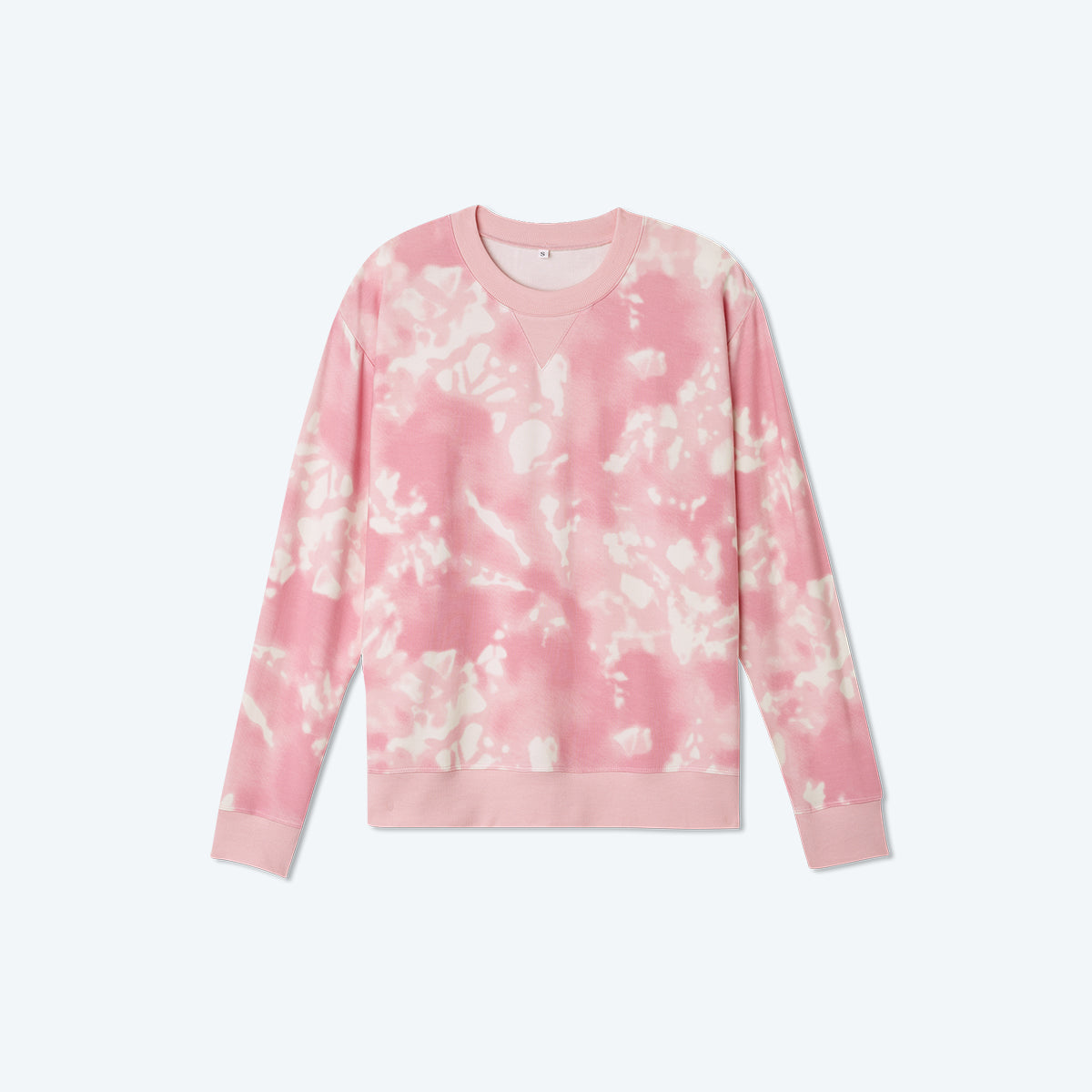 The Softest French Terry Relaxed Crew - Pink Sky Tie Dye